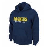 Green Bay Packers font Pullover Hoodie D.Blue