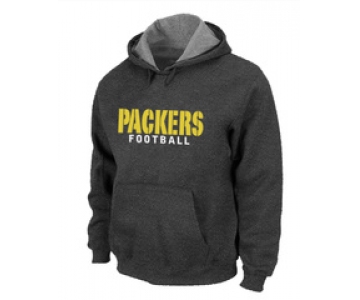 Green Bay Packers font Pullover Hoodie D.Grey