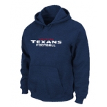 Houston Texans Authentic font Pullover Hoodie D.Blue