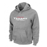 Houston Texans Authentic font Pullover Hoodie Grey