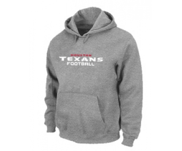 Houston Texans Authentic font Pullover Hoodie Grey