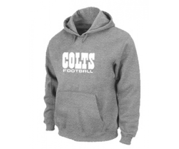 Indianapolis Colts Authentic font Pullover Hoodie Grey