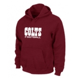 Indianapolis Colts Authentic font Pullover Hoodie Red