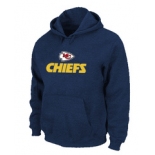 Kansas City Chiefs Authentic Logo Pullover Hoodie D.Blue