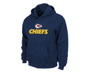 Kansas City Chiefs Authentic Logo Pullover Hoodie D.Blue