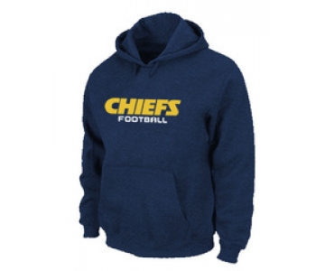 Kansas City Chiefs Authentic font Pullover Hoodie D.Blue