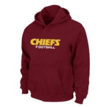 Kansas City Chiefs Authentic font Pullover Hoodie Red