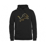 Mens Detroit Lions Pro Line Black Gold Collection Pullover Hoodie