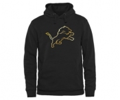 Mens Detroit Lions Pro Line Black Gold Collection Pullover Hoodie