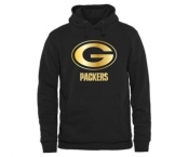 Mens Green Bay Packers Pro Line Black Gold Collection Pullover Hoodie