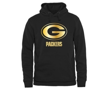 Mens Green Bay Packers Pro Line Black Gold Collection Pullover Hoodie