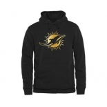 Mens Miami Dolphins Pro Line Black Gold Collection Pullover Hoodie