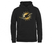 Mens Miami Dolphins Pro Line Black Gold Collection Pullover Hoodie