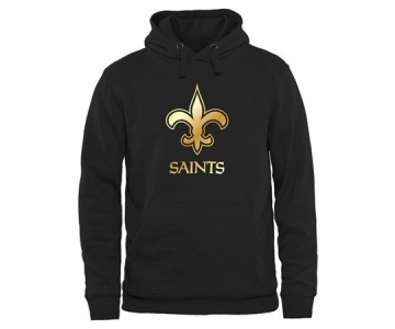 Mens New Orleans Saints Pro Line Black Gold Collection Pullover Hoodie