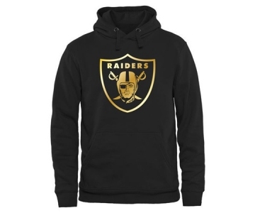 Mens Oakland Raiders Pro Line Black Gold Collection Pullover Hoodie