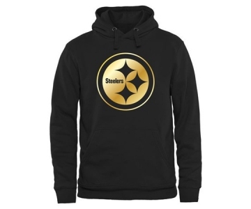 Mens Pittsburgh Steelers Pro Line Black Gold Collection Pullover Hoodie