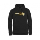 Mens Seattle Seahawks Pro Line Black Gold Collection Pullover Hoodie