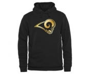 Mens St. Louis Rams Pro Line Black Gold Collection Pullover Hoodie