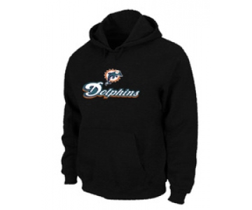 Miami Dolphins Authentic Logo Pullover Hoodie Black