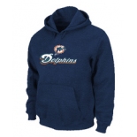 Miami Dolphins Authentic Logo Pullover Hoodie D.Blue