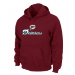 Miami Dolphins Authentic Logo Pullover Hoodie RED