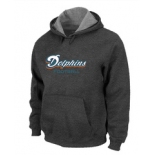 Miami Dolphins Authentic font Pullover Hoodie D.Grey