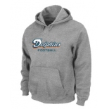 Miami Dolphins Authentic font Pullover Hoodie Grey