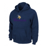 Minnesota Vikings Authentic Logo Pullover Hoodie D.Blue