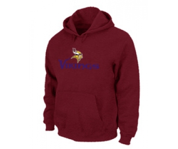 Minnesota Vikings Authentic Logo Pullover Hoodie RED