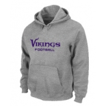 Minnesota Vikings Authentic font Pullover Hoodie Grey