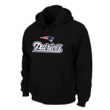 New England Patriots Authentic Logo Pullover Hoodie Black