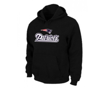 New England Patriots Authentic Logo Pullover Hoodie Black