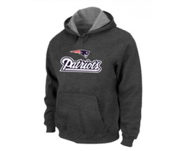 New England Patriots Authentic Logo Pullover Hoodie D.Grey