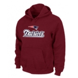 New England Patriots Authentic Logo Pullover Hoodie RED