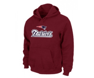 New England Patriots Authentic Logo Pullover Hoodie RED