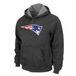 New England Patriots Logo Pullover Hoodie D.Grey