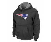 New England Patriots Logo Pullover Hoodie D.Grey