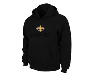 New Orleans Saints Authentic Logo Pullover Hoodie Black