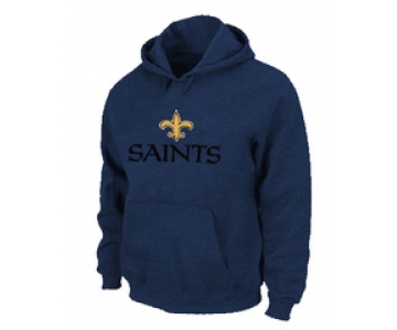 New Orleans Saints Authentic Logo Pullover Hoodie D.Blue