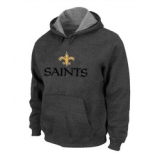 New Orleans Saints Authentic Logo Pullover Hoodie D.Grey