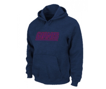 New York Giants Authentic Logo Pullover Hoodie D.Blue