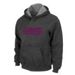 New York Giants Authentic Logo Pullover Hoodie D.Grey