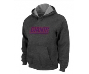 New York Giants Authentic Logo Pullover Hoodie D.Grey