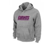 New York Giants Authentic Logo Pullover Hoodie Grey