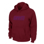 New York Giants Authentic Logo Pullover Hoodie RED