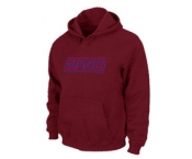 New York Giants Authentic Logo Pullover Hoodie RED