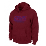 New York Giants Authentic font Pullover Hoodie Red