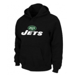 New York Jets Authentic Logo Pullover Hoodie Black