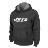 New York Jets Authentic font Pullover Hoodie D.Grey