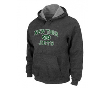 New York Jets Heart & Soul Pullover Hoodie D.Grey